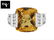 LARGE YURMAN 15MM YELLOW ORANGE CITRINE DIAMOND RING