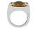 LARGE YURMAN 15MM YELLOW ORANGE CITRINE DIAMOND RING - 2