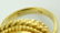 ANTIQUE 18KT GOLD SPINACH GREEN JADE OVAL CABOCHON RING - 6