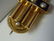 ENGRAVED 14KT GOLD VICTORIAN SEED PEAL ONYX BAR BROOCH - 2