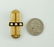 ENGRAVED 14KT GOLD VICTORIAN SEED PEAL ONYX BAR BROOCH - 3