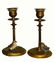 Pr VIENNA BERGMAN BRONZE CANDLESTICKS BIRD CHICK marked