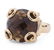 GUCCI 18Kt GOLD SMOKY QUARTZ HORSEBIT COCKTAIL RING 6.5 - 4