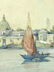 DANA BARTLETT HARBOR OF VENICE WATERCOLOR PAINTING - 6