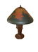 HANDEL REVERSE PAINTED, LUSH LANDSCAPE TABLE LAMP