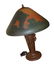 HANDEL REVERSE PAINTED, LUSH LANDSCAPE TABLE LAMP - 3