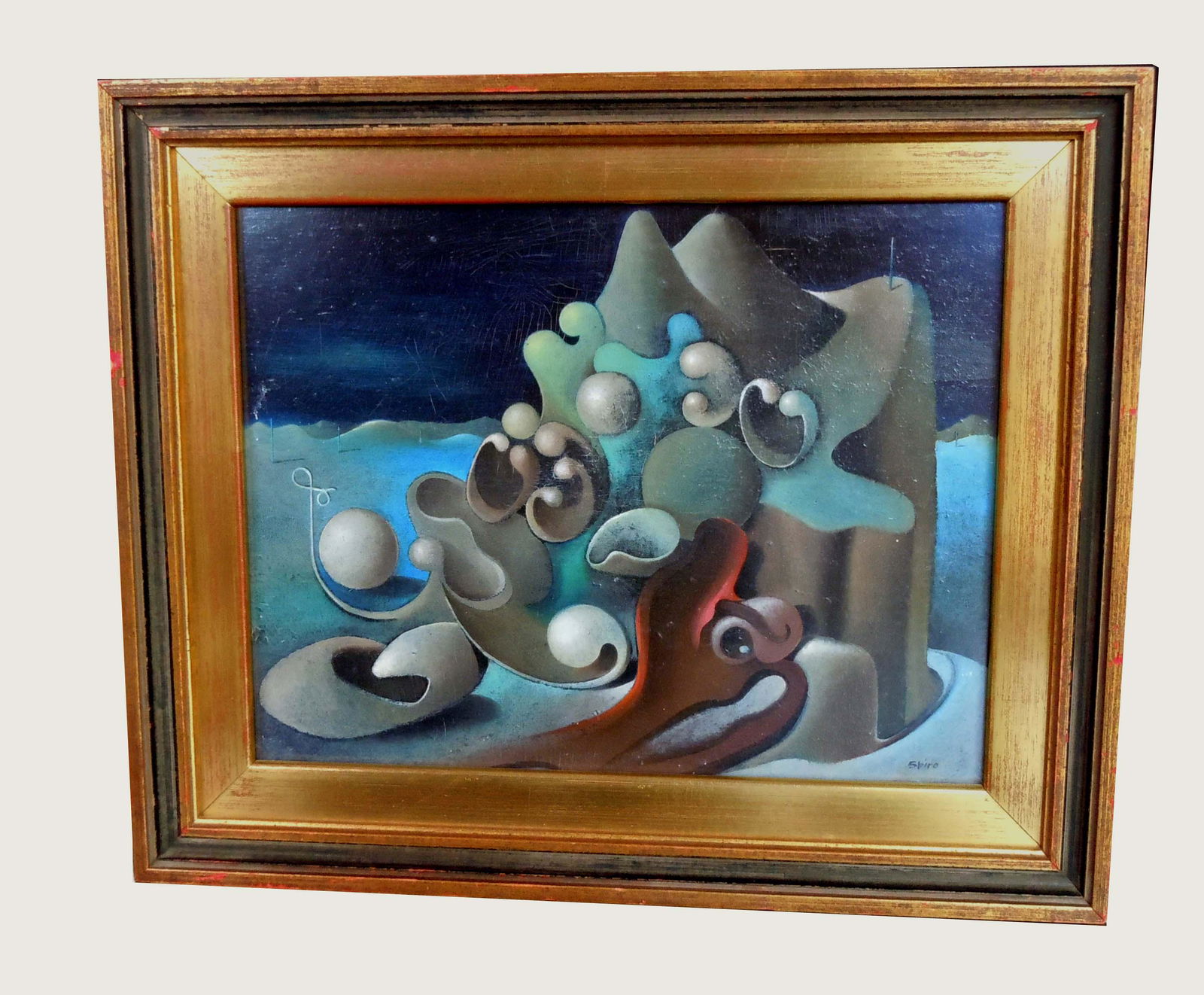 GEORGES SPIRO SURREALIST OIL PAINTING FRENCH ARTIST (1 of 6)