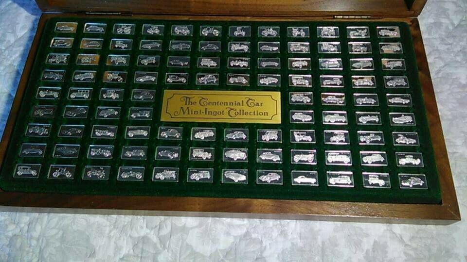 FRANKLIN MINT CENTENNIAL CAR STERLING SILVER INGOT SET (1 of 7)