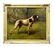 AMERICAN SCHOOL POINTER HUNTING DOG OIL PAINTING c 1909