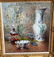 DINES CARLSEN OIL PAINTING STILL LIFE CANTON BOWL VASE