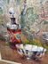 DINES CARLSEN OIL PAINTING STILL LIFE CANTON BOWL VASE - 4