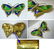 18KT GOLD ENAMEL RUBY DIAMOND BUTTERFLY BROOCH Ca. 1972