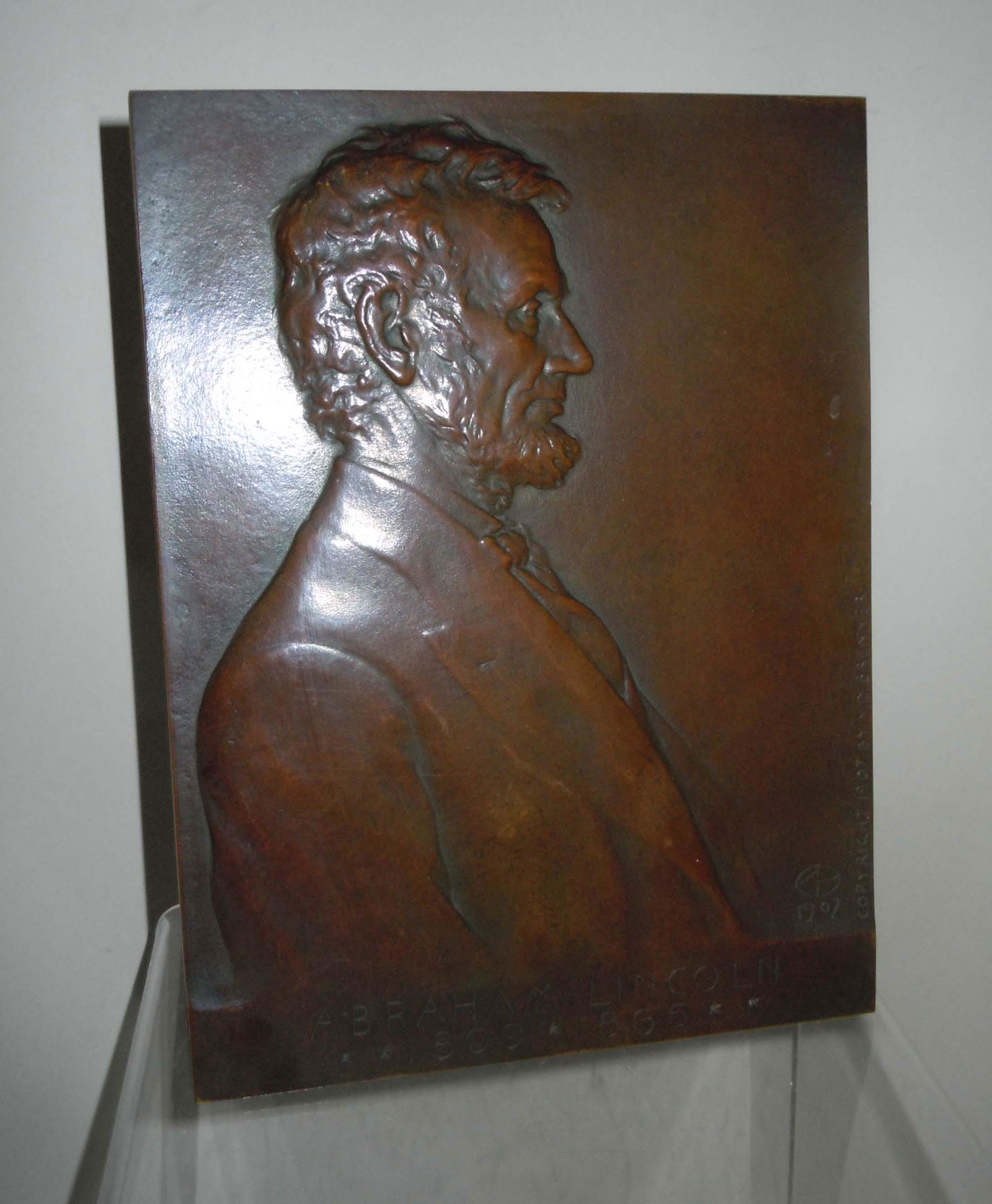 VICTOR D BRENNER ABRAHAM LINCOLN SCULPTURE 1907 VDB ABE (1 of 14)