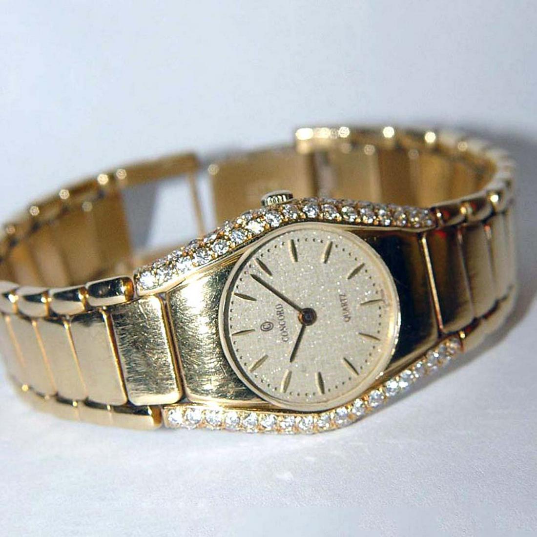 18KT GOLD LADIES CONCORD SWISS QUARTZ DRESS WATCH (1 of 5)