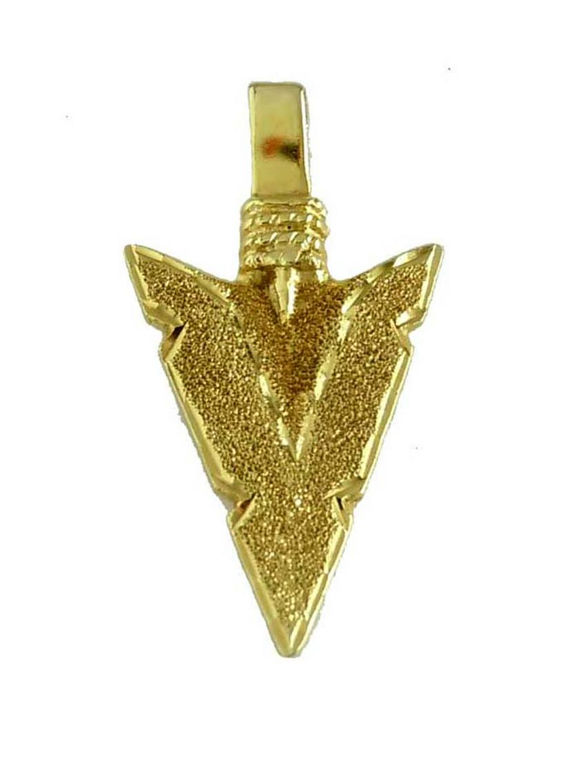 14K YELLOW GOLD NATIVE INDIAN ARROW HEAD PENDANT    An (1 of 7)