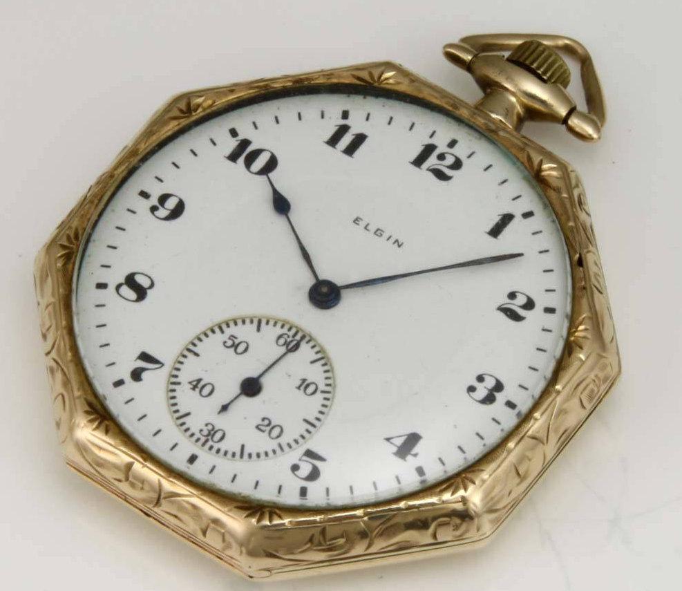 ELGIN POCKET WATCH 14KT YELLOW GOLD Movement No. (1 of 5)