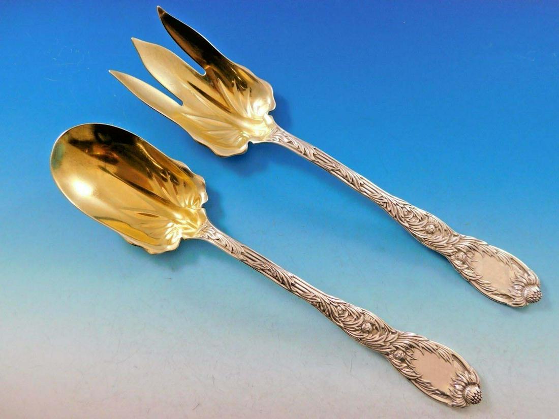 CHRYSANTHEMUM BY TIFFANY STERLING SILVER SALAD SERVING (1 of 8)