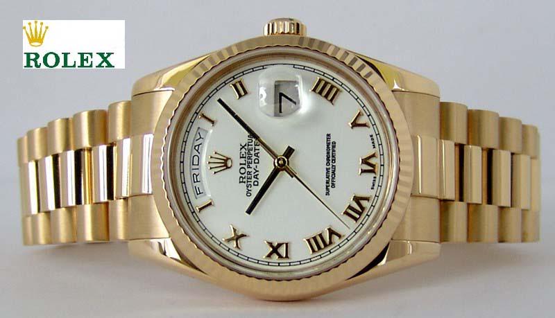 18K GOLD MENS ROLEX 118238 PRESIDENT WHITE ROMAN DIAL (1 of 12)