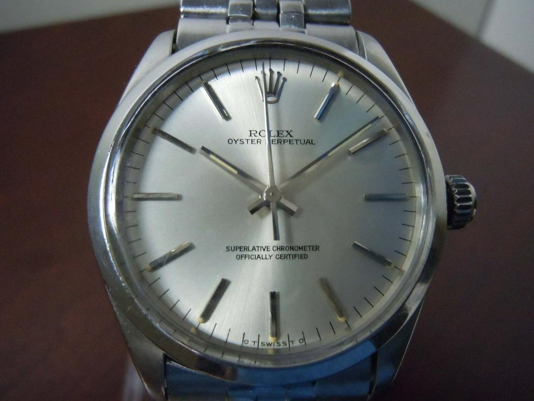 MEN'S ROLEX OYSTER PERPETUAL 1002 STAINLESS JUBILEE: MEN'S ROLEX OYSTER PERPETUAL 1002 STAINLESS JUBILEE Vintage Rolex watches add immense character to any watch collection. Not only do Rolex watches add history and character to your watch box but they