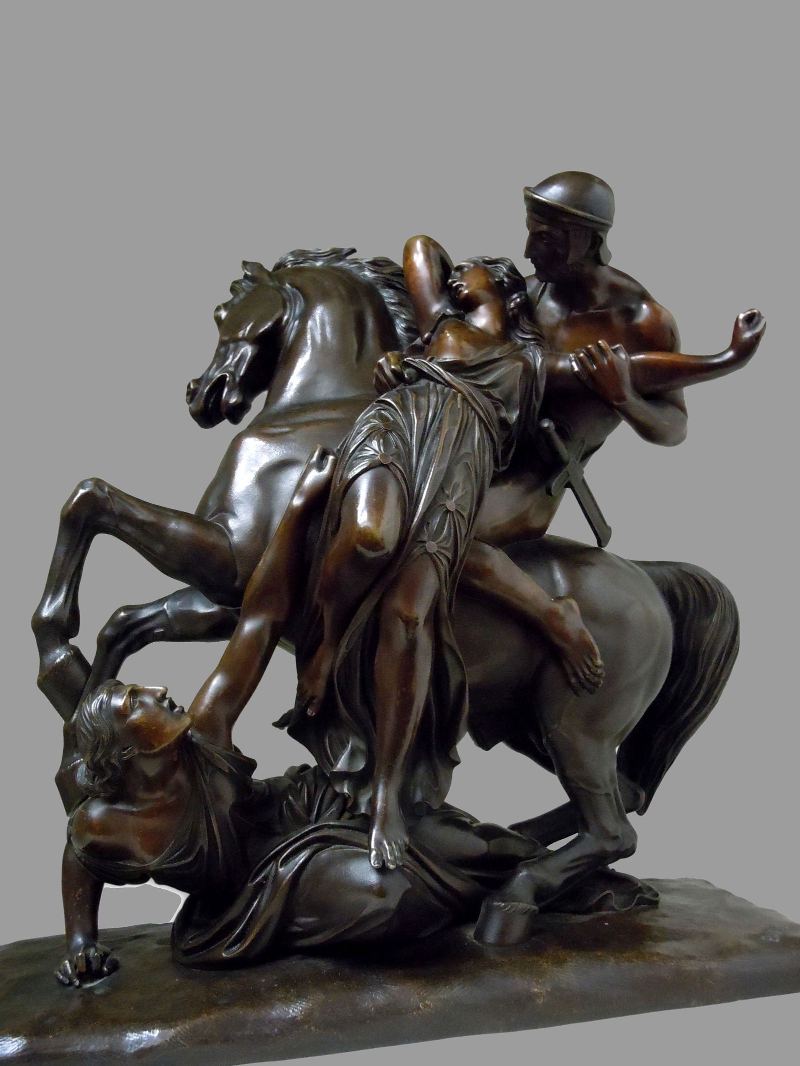 ANTOINE-LOUIS BARYE FRENCH BRONZE TROJAN WAR ABDUCTION (1 of 15)