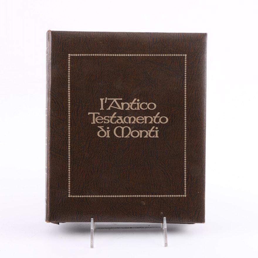 THE OLD TESTAMENT BY MONTI MEDALS ALBUM, FRANKLIN MINT: THE OLD TESTAMENT BY MONTI MEDALS ALBUM, FRANKLIN MINT 1973 THIS IS A COMPLETE SET OF 24 BEAUTIFUL BRONZE MEDALLIONS ENCASED IN A STURDY, 4 PAGE ALBUM. THE BIBLICAL SCENES ARE ON THE FRONT OF THE MED