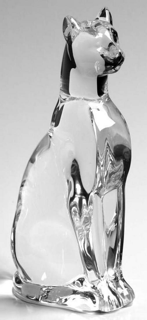 CRYSTAL BACCARAT EGYPTIAN CAT FIGURINE FRENCH ART GLASS    Outstanding vintage Crystal Baccarat (1 of 2)