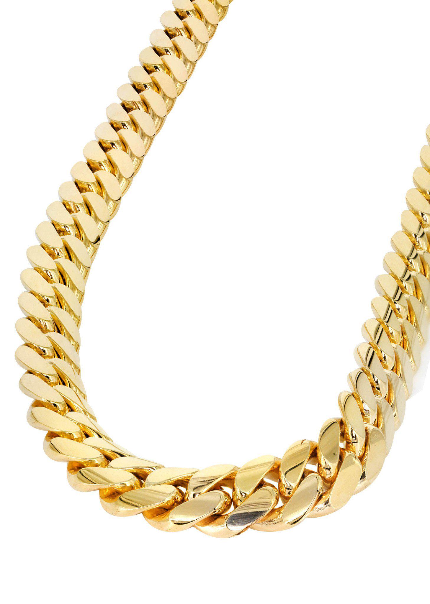 14K GOLD 9mm. MIAMI CUBAN LINK NECKLACE 26 In. 150 Gr    A Stunning Solid 14K Yellow Gold 9 mm Miami (1 of 5)