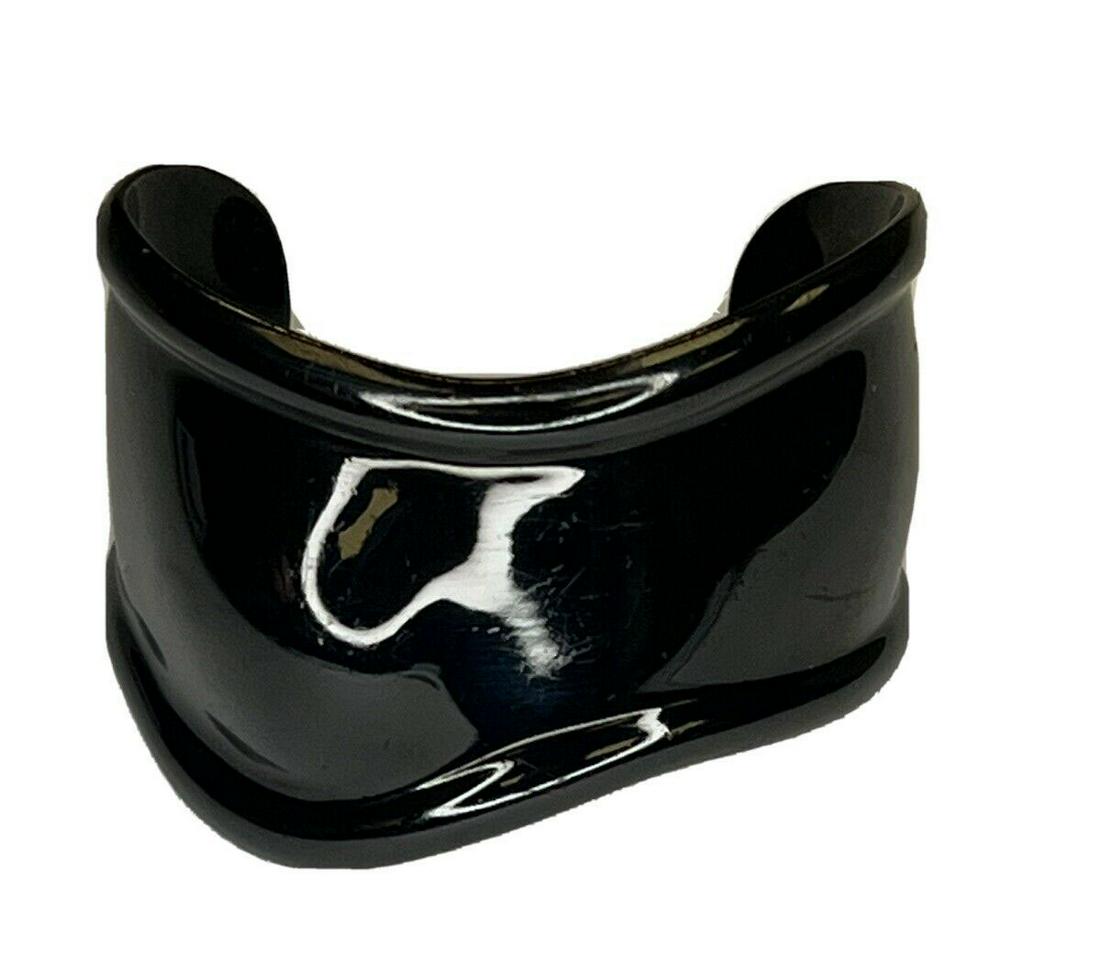 TIFFANY PERETTI BLACK FINISH BONE CUFF BRACELET, RIGHT An Outstanding Vintage Tiffany & Co Elsa: TIFFANY PERETTI BLACK FINISH BONE CUFF BRACELET, RIGHT An Outstanding Vintage Tiffany & Co Elsa PERETTI Small Black Finish over Copper Right BONE CUFF Bangle Bracelet marked '(c) Elsa Peretti TIFFANY 