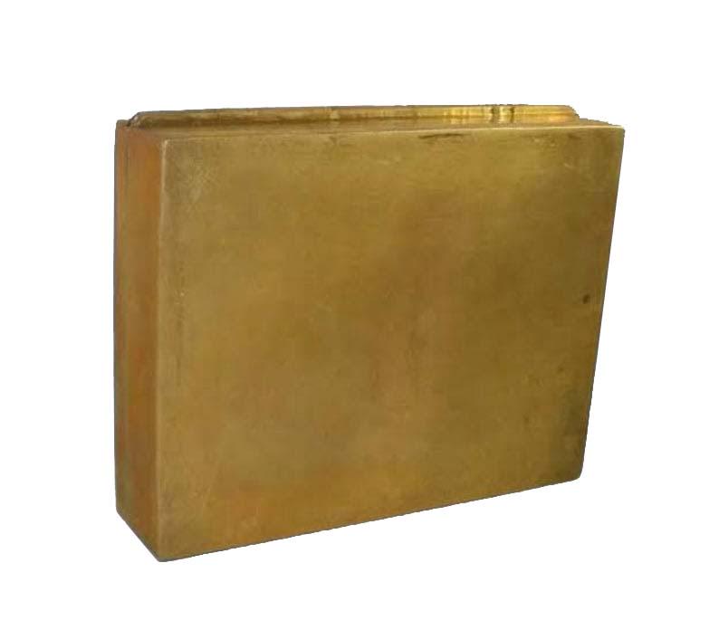 ANTIQUE FALCON ARTS CRAFTS HAND BRASS CIGAR HUMIDOR An Antique Arts and Crafts Hand Engraved Brass