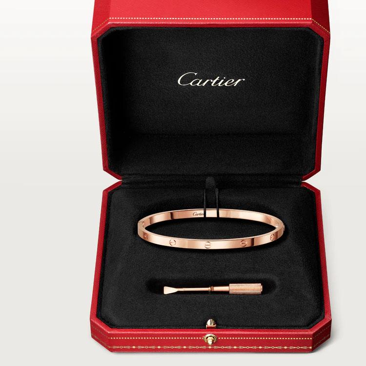 18K ROSE GOLD CARTIER LOVE BANGLE BRACELET w BOX & COA    Designer: Cartier  Collection: Love (1 of 9)
