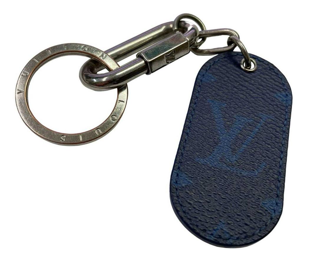 BLUE LOUIS VUITTON MILITARY TAB BAG CHARM KEY HOLDER    Classic Monogram Canvas in Cobalt, Circa (1 of 3)