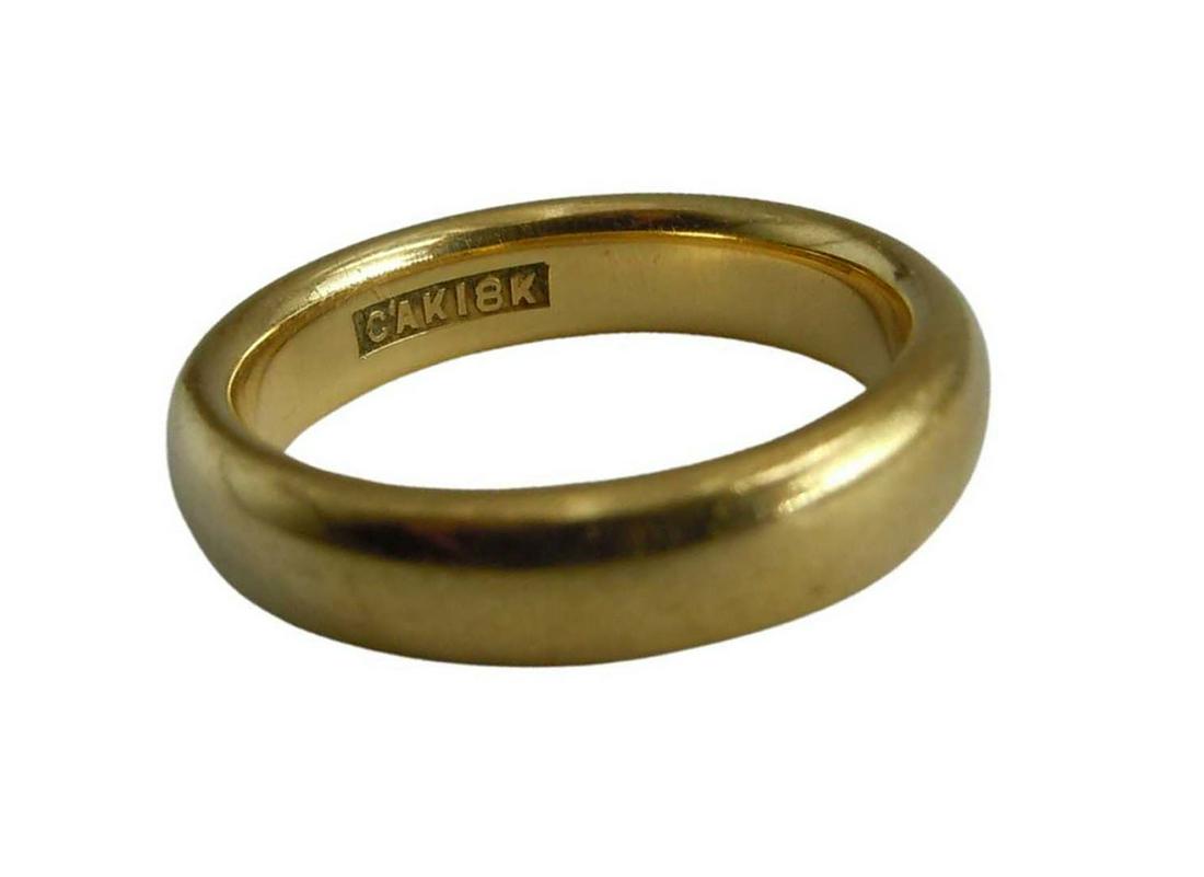 EDWARDIAN ERA CHUNKY 18K GOLD 4.5 MM DOME TOP WEDDING BAND, Ca 1900 CAK18K    A Stunning Edwardian (1 of 5)