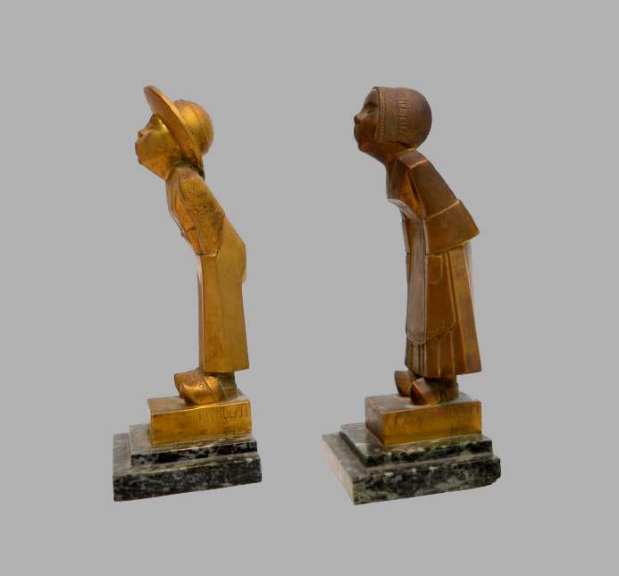 ANDRE-VINCENT BECQUEREL ART DECO FIGURAL BOOKENDS DETAILS: - ARTIST: Andre-Vincent Becquerel: ANDRE-VINCENT BECQUEREL ART DECO FIGURAL BOOKENDS DETAILS: - ARTIST: Andre-Vincent Becquerel - BIRTH: French, (1893-1981) - TITLE: Pair of Art Deco Figural Bookends - SIGNED: BECQUEREL (on base);