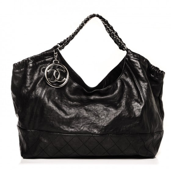 CHANEL CAVIAR COCO CABAS XI BLACK LEATHER TOTE BAG    Authentic Made in France Black Leather Chanel (1 of 8)