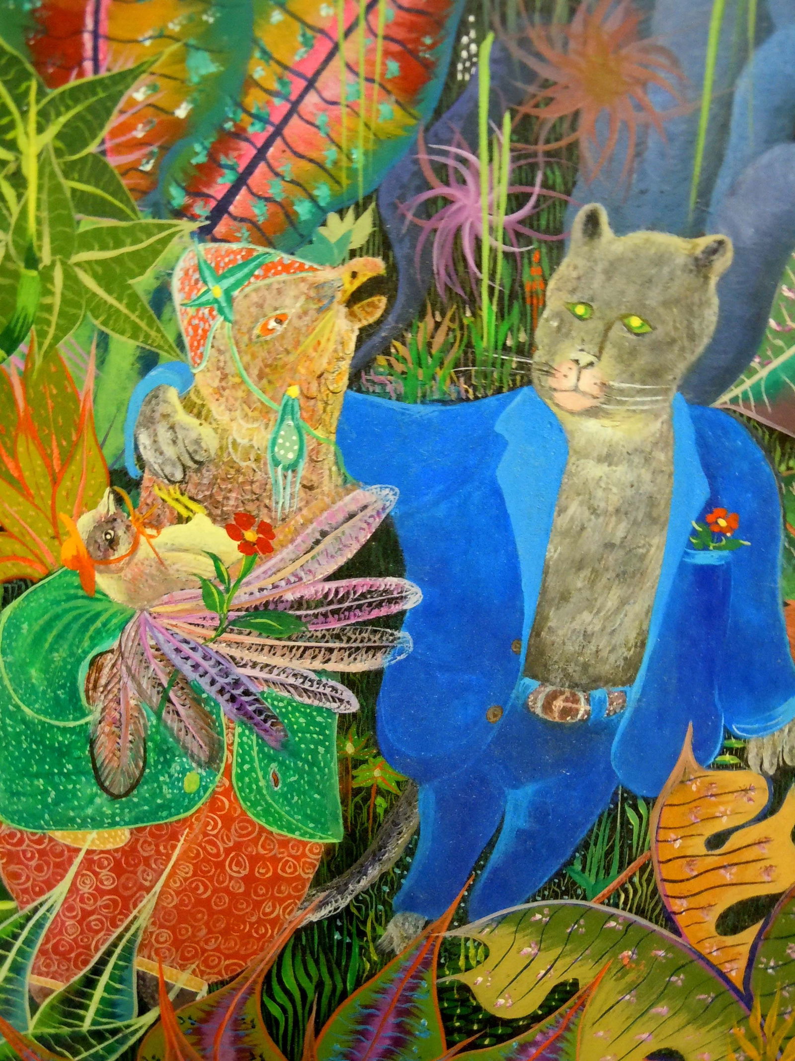 MANNER OF SALNAVE PHILIPPE AUGUSTE, HAITIAN JUNGLE LANDSCAPE    Haitian, (1908 - 1989)  A fantasy (1 of 10)