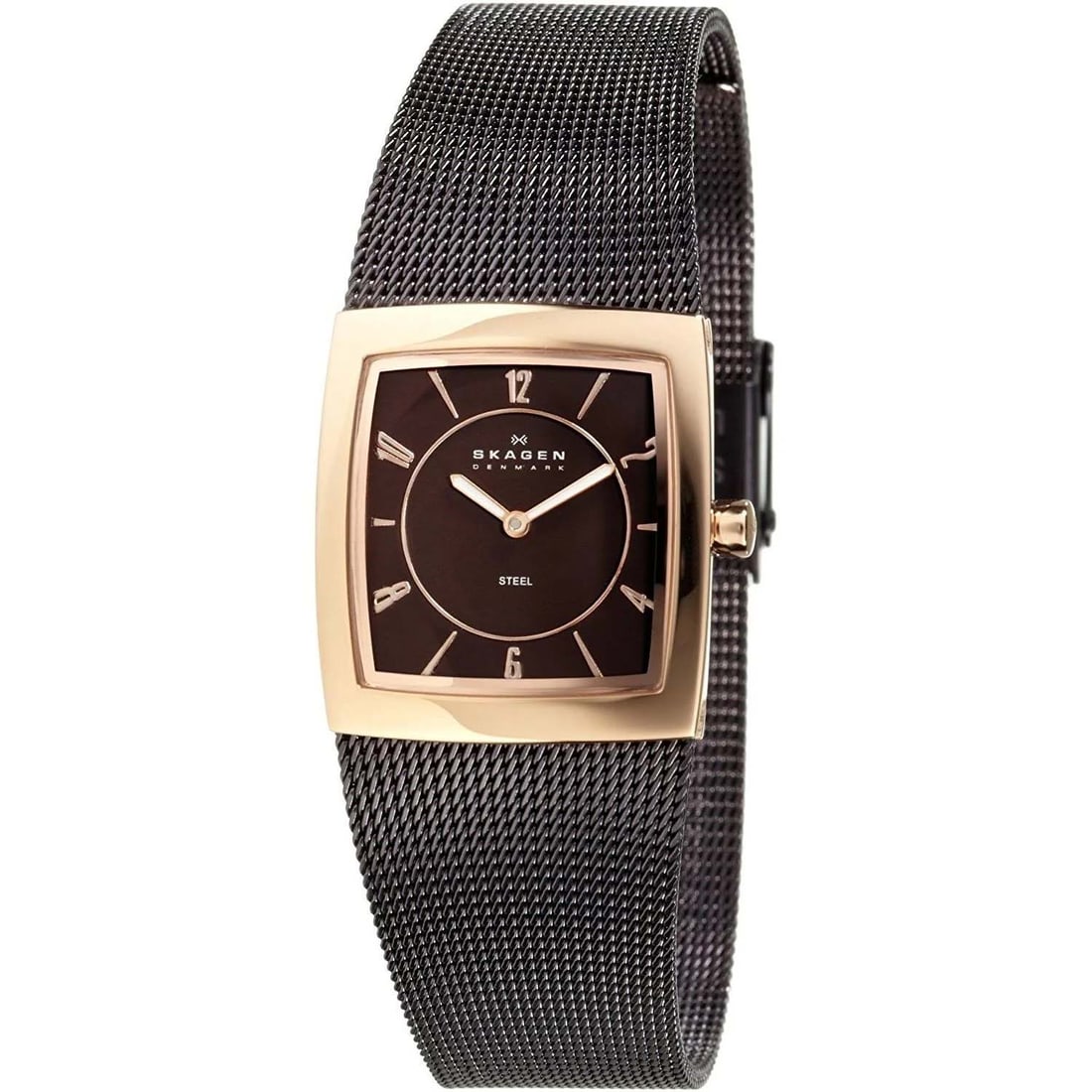 SKAGEN WOMEN'S 563XSRM CLASSIC BROWN DIAL STAINLESS STEEL WATCH A Nice Skagen Women's 563XSRM: SKAGEN WOMEN'S 563XSRM CLASSIC BROWN DIAL STAINLESS STEEL WATCH A Nice Skagen Women's 563XSRM Classic Brown Stainless Steel Watch; this Skagen Women's watch features a brown dial with rose gold-tone h