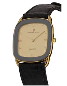 STUNNING ULTRA SLIM MENS UNIVERSAL GENEVE SWISS WATCH A Handsome Ultra-Slim Universal Geneve Gold