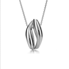 TIFFANY FRANK GEHRY DOUBLE FISH PENDANT NECKLACE, 925 A Hard To Find Sterling Silver Tiffany &