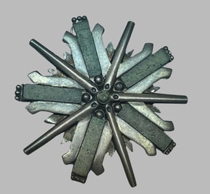 WILLIAM SPRATLING STERLING SILVER NATURAL TURQUOISE STARBURST PENDANT BROOCH PIN William