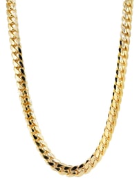 14K GOLD 9mm. MIAMI CUBAN LINK NECKLACE 26 In. 150 Gr A Stunning Solid 14K Yellow Gold 9 mm Miami