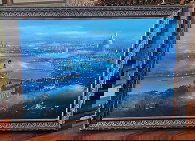 FLYING IN LONDON SKIES PETER ELLENSHAW GICLEE DISNEY PAINTING MARY POPPINS Peter Ellenshaw