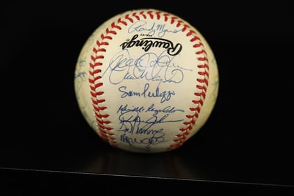 1989 NY METS TEAM SIGNED BASEBALL GARY CARTER DARYL STRAWBERRY KEITH HERNANDEZ LENNY DYKSTRA KEVIN