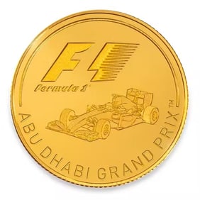 2016 ABU DHABI GRAND PRIX 1/4OZ 999 GOLD PROOF FORMULA 1 COIN 2016 Abu Dhabi Grand Prix 1/4oz