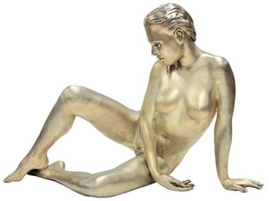 PARMENTER TIMELESS INNOCENCE 99.9 FINE SILVER NUDE GIRL Ramon Parmenter American, 1954-