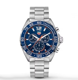 TAG HEUER MEN'S WATCH FORMULA 1 BLUE CHRONOGRAPH CAZ1014 NEW WITH BOX & PAPERS The sunray blue