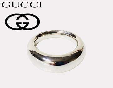 STERLING SILVER DOME RING MARKED GUCCI Made in ITALY 925 Stunning Gucci Sterling Silver Statement
