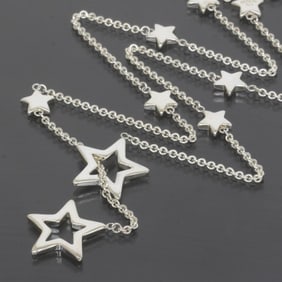 TIFFANY & CO STERLING SILVER STAR LARIAT NECKLACE 18 IN Fantastic pre-owned original Tiffany & Co