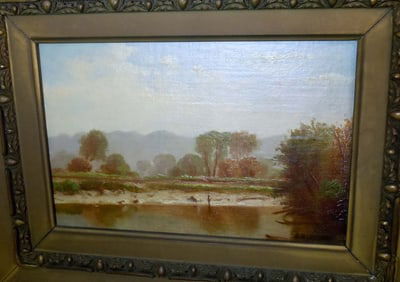 ALEXANDER HELWIG WYANT TONALIST LANDSCAPE PAINTING 19c DETAILS: - ARTIST: Alexander Helwig Wyant