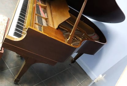 1925 MAHOGANY STEINWAY MODEL M GRAND PIANO 5'7''