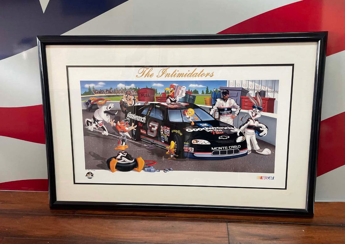 DALE EARNHARDT SR THE INTIMIDATORS LOONEY TUNES NASCAR AP LITHO w/ COA (Artist Proof)    Rare Arist (1 of 5)